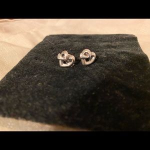 Heart knot earrings